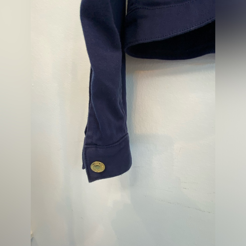 Michael Kors Denim Navy Blue Jacket With Gold Buttons - Picture 7 of 9